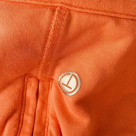 T by Talbots Hoodie Sweatshirt Womens XL Orange Full Zip Up Pima Cotton Cozy - Picture 3 of 5